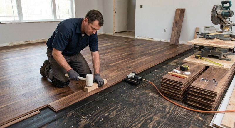 Walnut Floor Laying